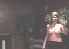 A Group Of Girls Suck And Titty Fuck One Guy In Club