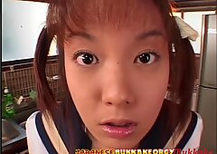 Little Japanese Schoolgirl Cum Covered - Japanese Bukkake Orgy