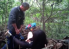 Asian Dad Doing Bareback In The Woods With Younger Prostitut