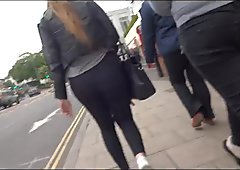 Candid teens with big asses in tight jeans