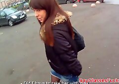Babe pickedup in public and fucked in pov