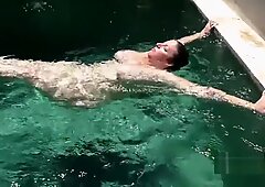 Candy Bangs Sucks A Cock In A Pool