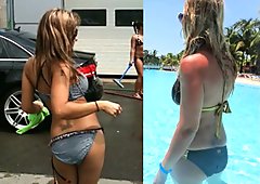 Sarah Kantorova Sripper Jerk To Her Tight Bikini Ass